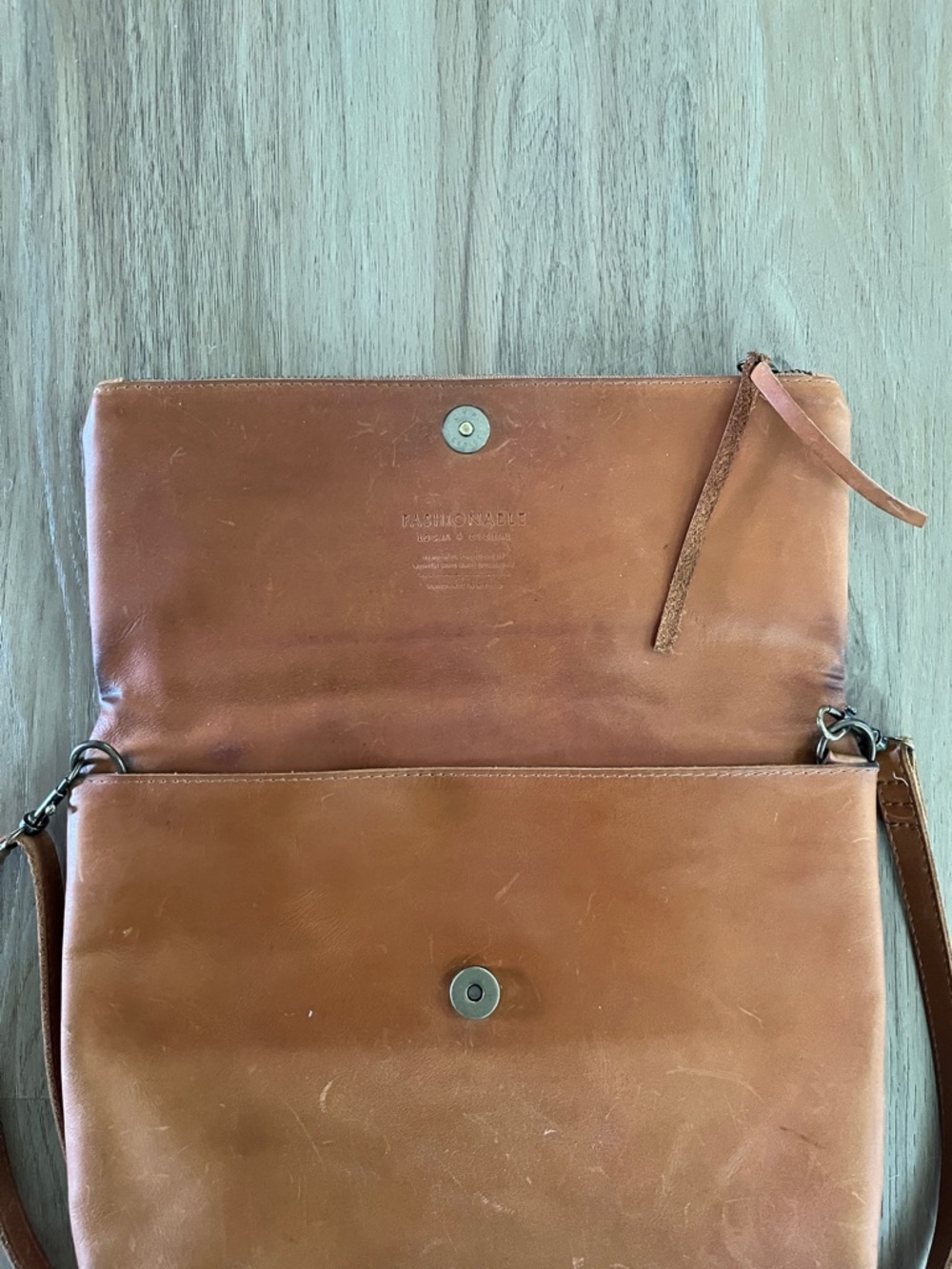 Able Leather Crossbody Bag in Cognac - Picture 5 of 8